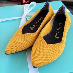 Rothy's Vibrant Yellow Pointed Flats